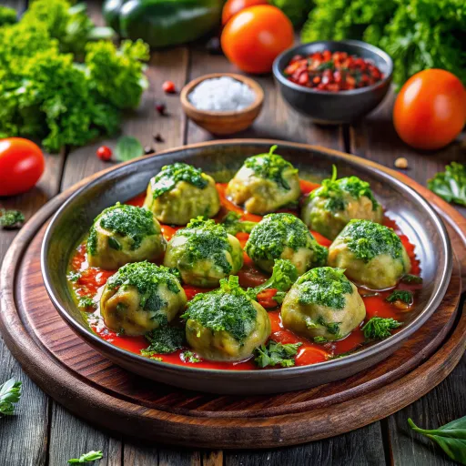 Ziołowe Kluski Jarmużowe z Mocą Warzyw